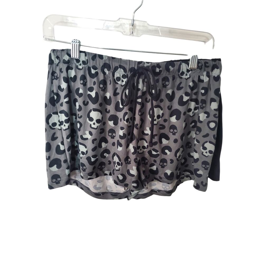 Pillow Talk 2 Pack Pajama Lounge Shorts, Gray Skull Animal Print, NWOT, Medium
